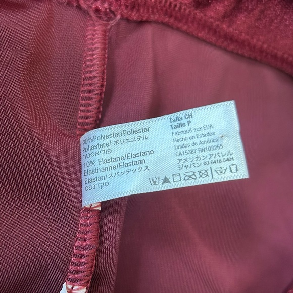 American Apparel Red Velvet Leggings Size‎ Small Y2K Cabernet Rare - Picture 4 of 6